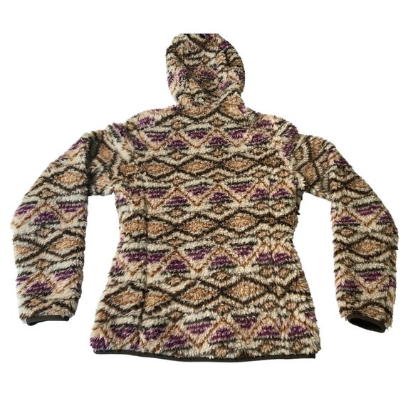 Vtg Patagonia Women's Deep Pile Aztec Retro X Fleece Cardigan Hoodie Jacket M - Picture 2 of 5